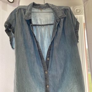 Jean button up tshirt